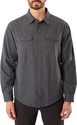 Smith's Workwear Men's 2 Pocket Solid Heather Flannel Shirt