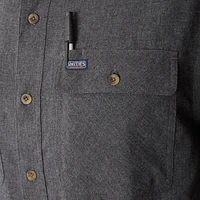 Smith's Workwear Men's 2 Pocket Solid Heather Flannel Shirt