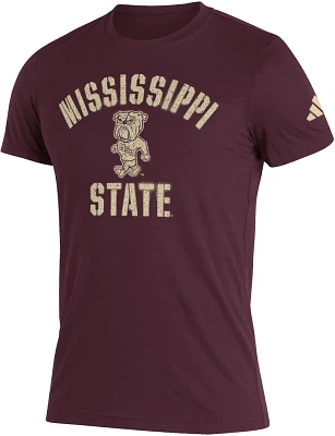 adidas Men's Mississippi State University Number 2 Stencil Fresh T-shirt