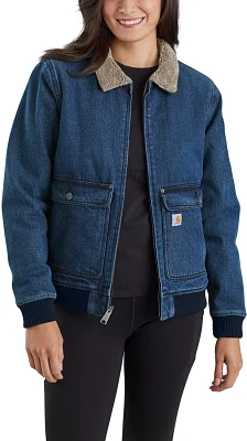 Carhartt Women's Relaxed Fit Denim Sherpa Lined Jacket