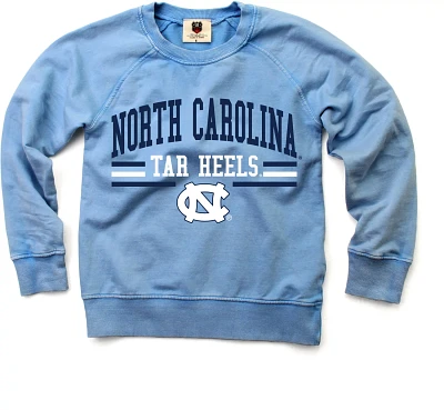 Wes and Willy Boys' University of North Carolina Faded Wash Fleece Crew Sweatshirt