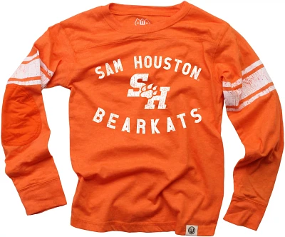 Wes and Willy Boys' Sam Houston State University Printed Sleeve Stripe Blend T-shirt