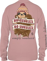 Simply Southern Girls' No Hurries Sloth Long Sleeve T-shirt