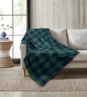 Snowcap Buffalo Check 140gsm Printed Fleece Throw Blanket                                                                       