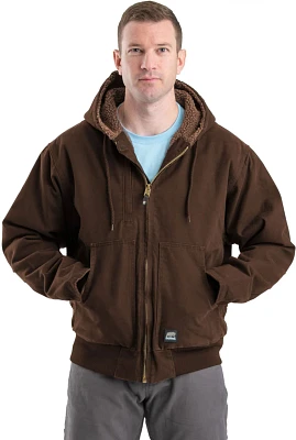 Berne Men's Highland Flex180 Washed Duck Hooded Work Jacket