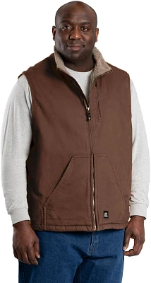 Berne Men's Heartland Sherpa-Lined Washed Duck Vest