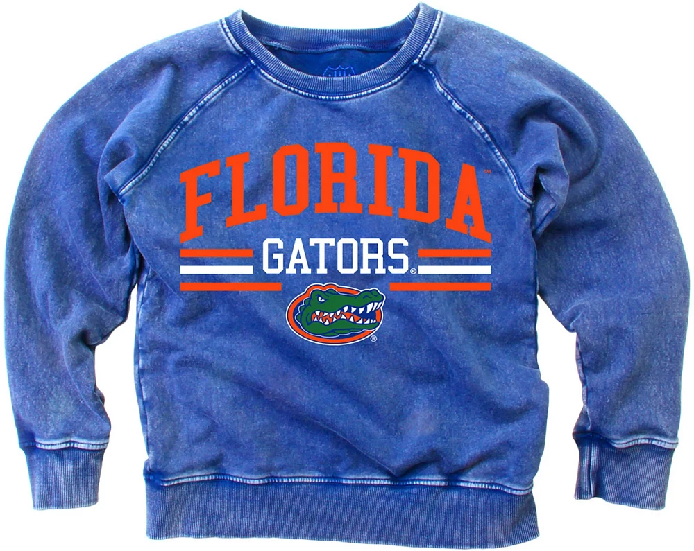 Wes and Willy Boys' University of Florida Faded Wash Fleece Long Sleeve Top