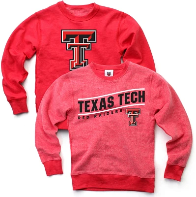 Wes and Willy Boys' Texas Tech University Reversible Fleece Crew Pullover
