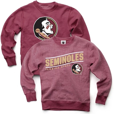 Wes and Willy Boys' Florida State University Reversible Fleece Crew Pullover