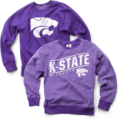 Wes and Willy Boys' Kansas State University Reversible Fleece Crew Pullover                                                     