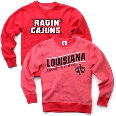 Wes and Willy Boys' University of Louisiana at Lafayette Reversible Fleece Crew Pullover