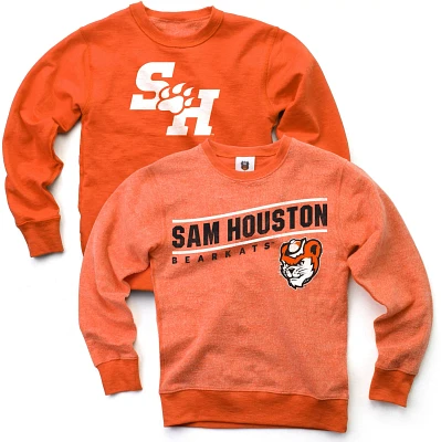 Wes and Willy Boys' Sam Houston State University Reversible Fleece Crew Pullover