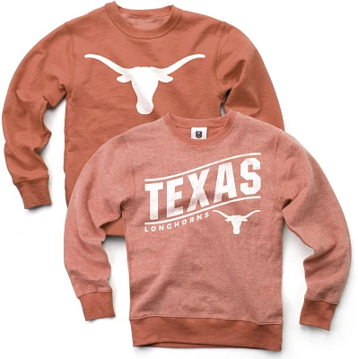 Wes and Willy Boys' University of Texas Reversible Fleece Crew Pullover