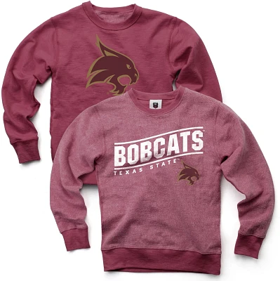 Wes and Willy Boys' Texas State University Reversible Fleece Crew Pullover