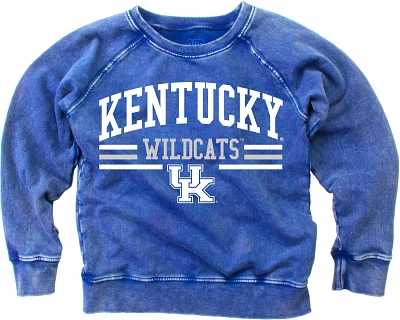 Wes and Willy Boys' University of Kentucky Faded Wash Fleece Long Sleeve Top