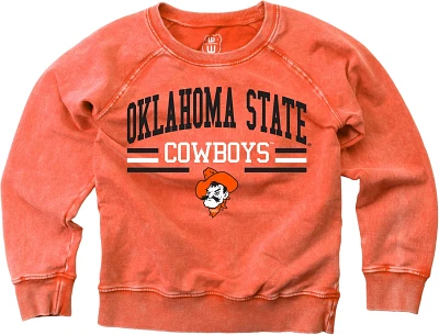 Wes and Willy Boys' Oklahoma State University Faded Wash Fleece Long Sleeve Top