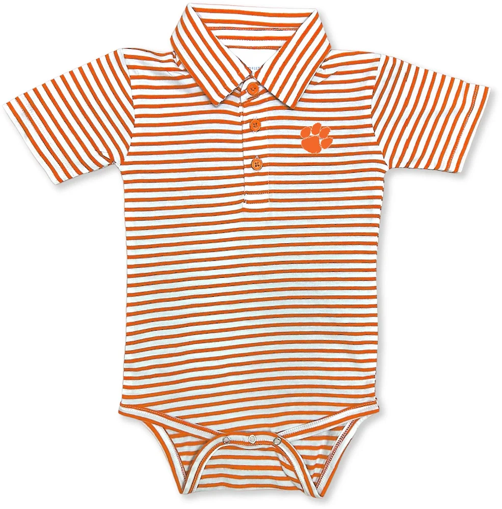 Atlanta Hosiery Company Infant Boys' Clemson University Stripe Polo Creeper