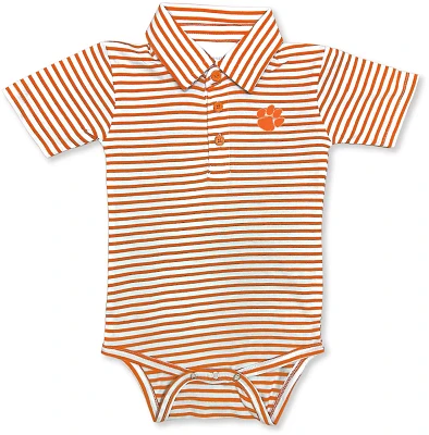 Atlanta Hosiery Company Infant Boys' Clemson University Stripe Polo Creeper