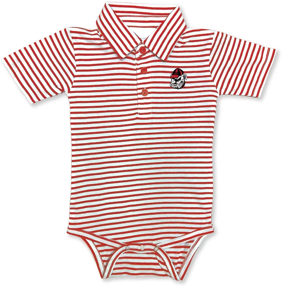 Atlanta Hosiery Company Infant Boys' University of Georgia Stripe Polo Creeper