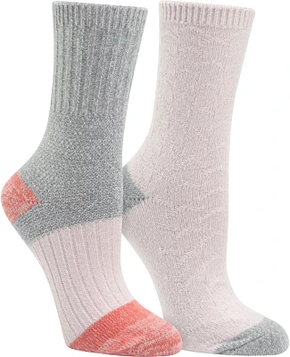 Magellan Outdoors Women's Colorblock Lounge Crew Socks 2 Pack