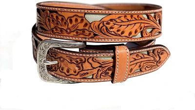 Durango Men's Wyatt Tooled Floral Leather Belt                                                                                  