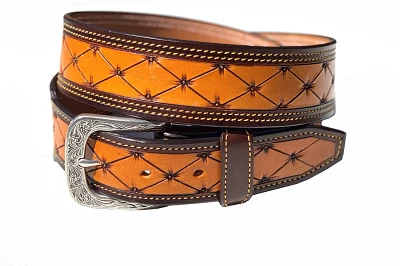 Durango Men's Austin Tapered Tooled Leather Belt