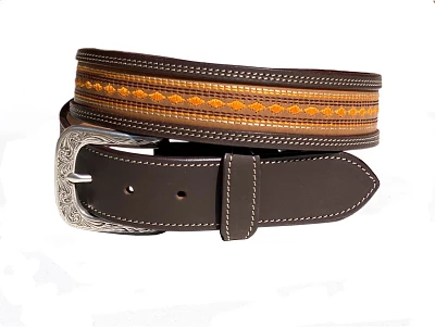 Durango Men's Mason Diamond Embroidered Leather Belt