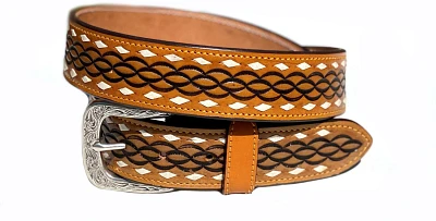 Durango Men's Shiloh Tooled Pattern Leather Belt