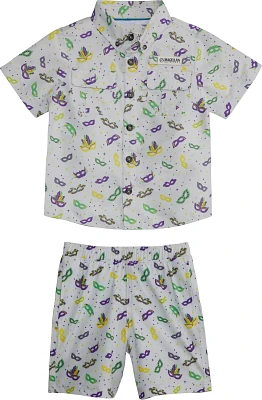 Magellan Outdoors Boys' 4-7 Laguna Madre Mardi Gras Shirt and Shorts Set