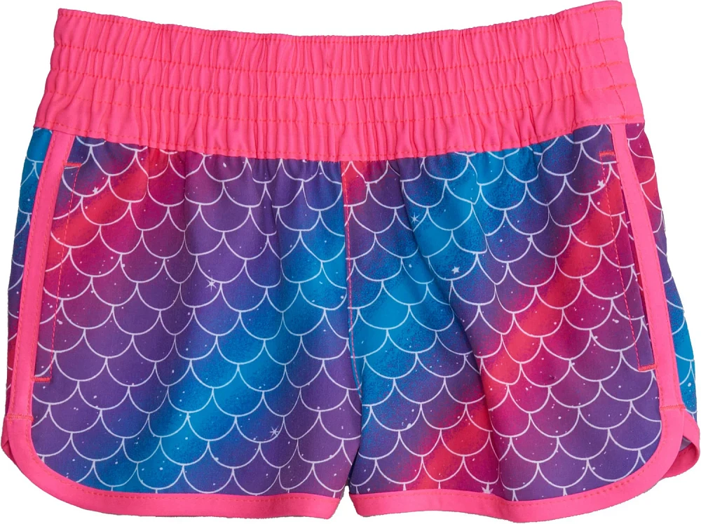 O’Rageous Girls’ 4-7 Tie Dye Mermaid Printed Boardshorts