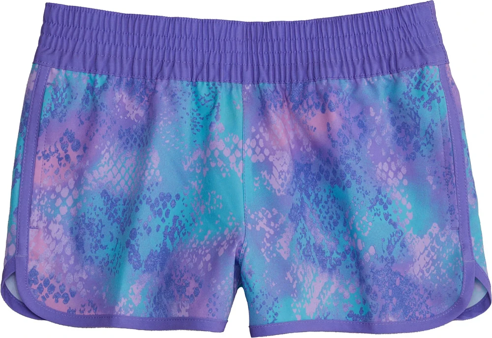 O'Rageous Girls' Shimmer Snake Printed E Boardshorts