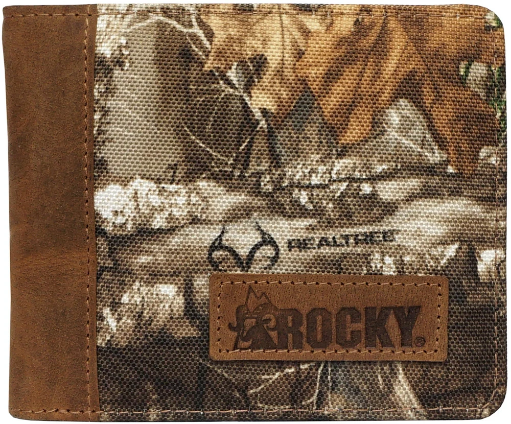 Rocky Men's Realtree Edge Leather Bifold Wallet                                                                                 