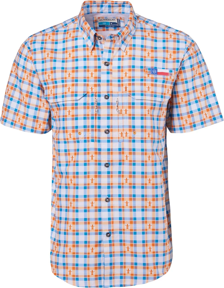 Magellan Men's Howdy Houston Livestock Show and Rodeo Plaid Short Sleeve Shirt