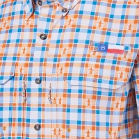 Magellan Men's Howdy Houston Livestock Show and Rodeo Plaid Short Sleeve Shirt