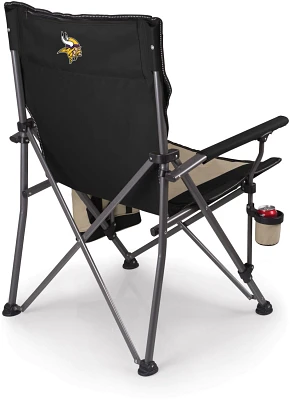Picnic Time Minnesota Vikings Logo Big Bear XXL Camp Chair with Cooler                                                          