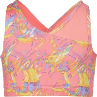 BCG Girls' Mesh Cut-Out Printed Training Bra