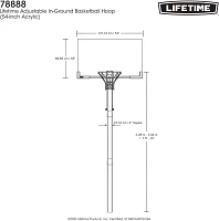 Lifetime Adjustable In-Ground 54 in Acrylic Basketball Hoop                                                                     