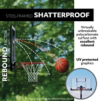 Lifetime Adjustable Portable 50 in Polycarbonate Basketball Hoop                                                                