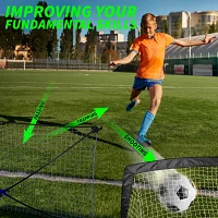 NetPlayz 4 ft x 3 ft Soccer Goal and Rebounder Net Set                                                                          