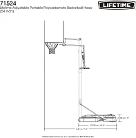 Lifetime 54 in Portable Polycarbonate Basketball Hoop                                                                           