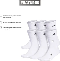 adidas Men's climalite Crew Socks 6 Pack                                                                                        