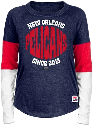 New Era Women's Orleans Pelicans Bi-Blend Raglan Long Sleeve T-shirt