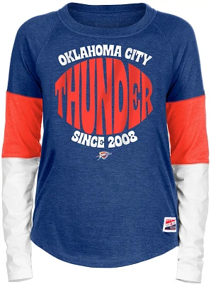 New Era Women's Oklahoma City Thunder Bi-Blend Raglan Long Sleeve T-shirt