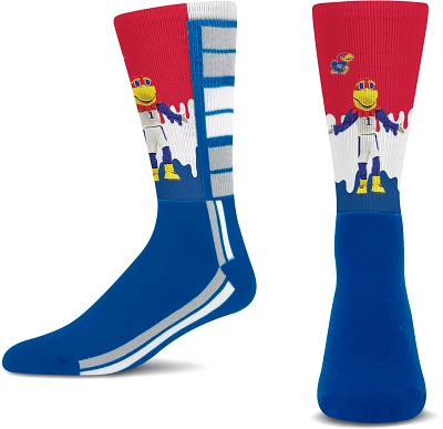 For Bare Feet Kids' University of Kansas Mascot Drip Socks 1-Pack                                                               