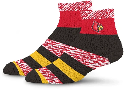 For Bare Feet Acrylic University of Louisville Rainbow RMC Sleep Quarter Socks 1 Pack                                           