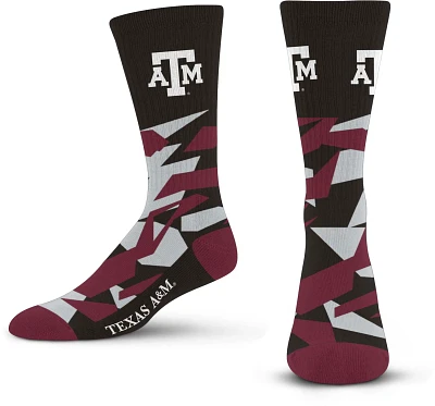 For Bare Feet Texas A&M University Shattered Camo Crew Socks                                                                    