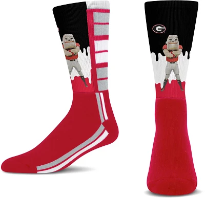 For Bare Feet Youth University of Georgia Mascot Drip Crew Socks                                                                