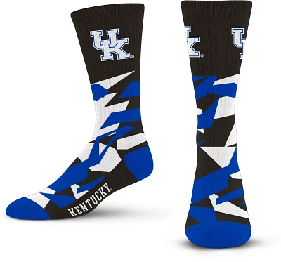 For Bare Feet University of Kentucky Shattered Camo Crew Socks                                                                  