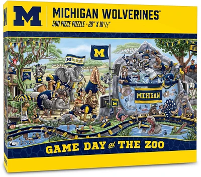 YouTheFan University of Michigan Game Day At The Zoo 500-Piece Puzzle                                                           