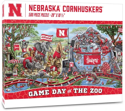 YouTheFan University of Nebraska Game Day At The Zoo 500-Piece Puzzle                                                           